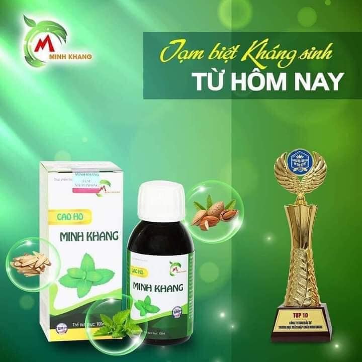 Cao Ho Minh Khang Mẫu Mới Nhất - Giảm Đau Rát Giảm Viêm giảm Ho, giảm rát họng ho khan, ho có đờm