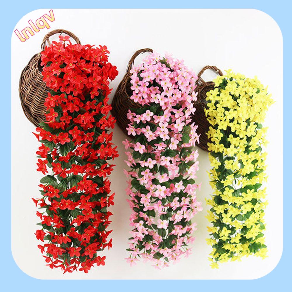Trong Nhà Ngoài Trời Vòng Hoa Trang Trí Nội Thất Mô Phỏng Treo Tường Cây Lụa Violet Vườn Hoa Nhân Tạo