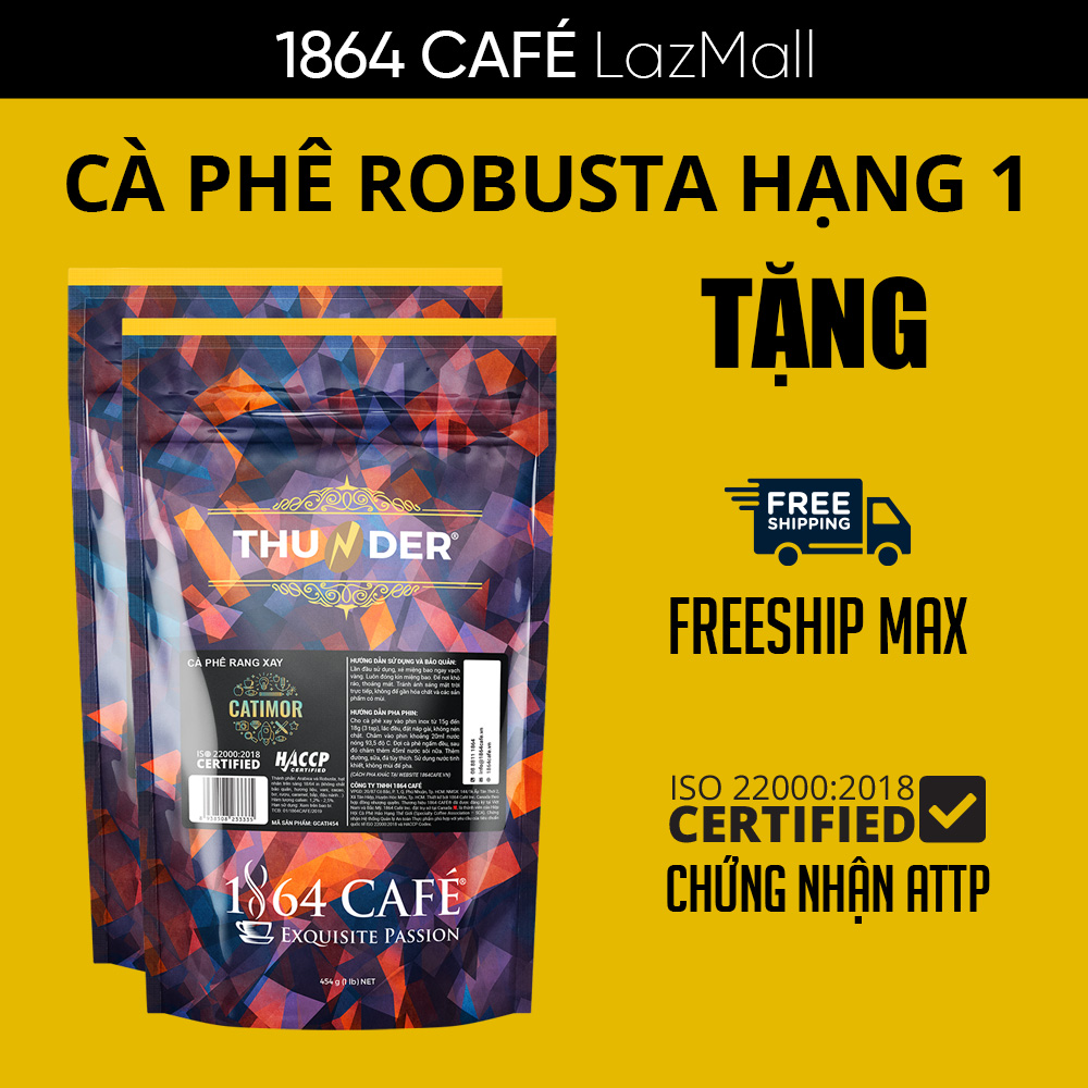 908g cà phê bột catimor tinh khiết pha phin gu việt – 1864 café®