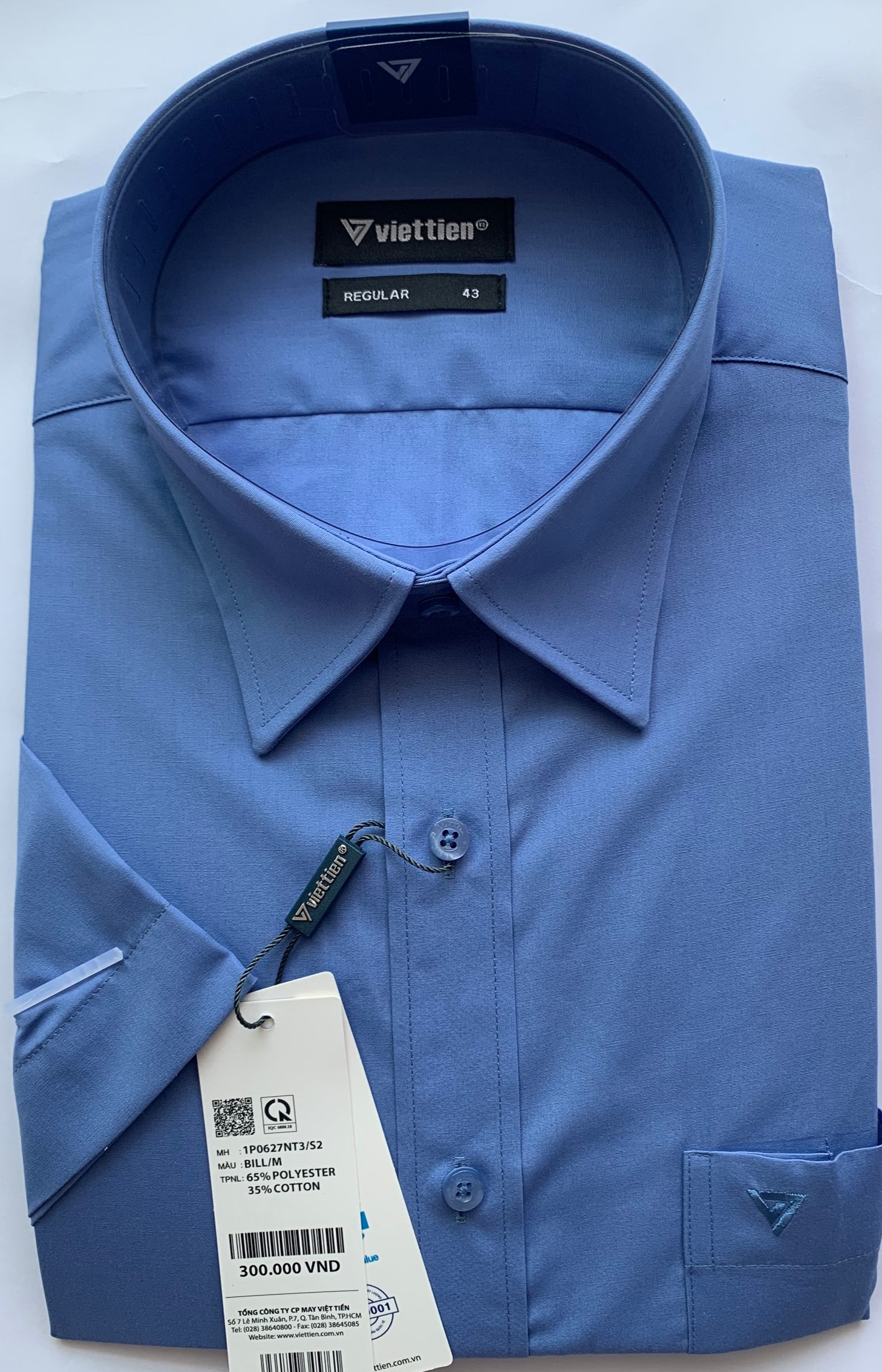 ÁO MÀU BILL VIỆT TIẾN NGẮN TAY LAI BẦU