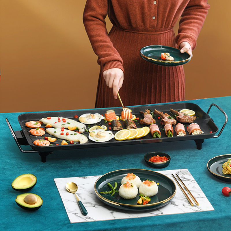 [HCM]Bếp nướng điện không khói bếp nướng trong nhà Hàn Quốc nồi nướng tiện dụng bếp nướng đa năng bếp điện gia dụng nhỏ chống dính nồi nướng lò nướng mini điện đẹp