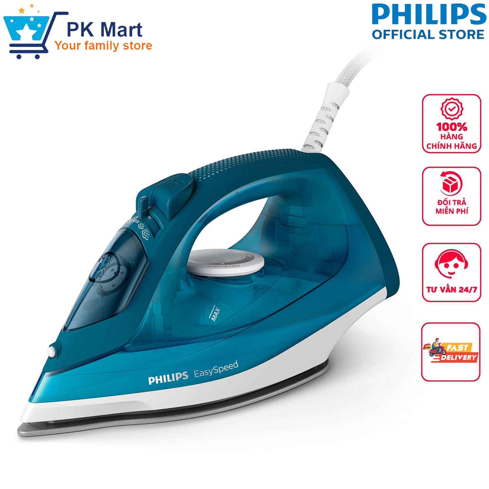 Bàn ủi hơi nước philips gc1756 2000w - hàng chính hãng