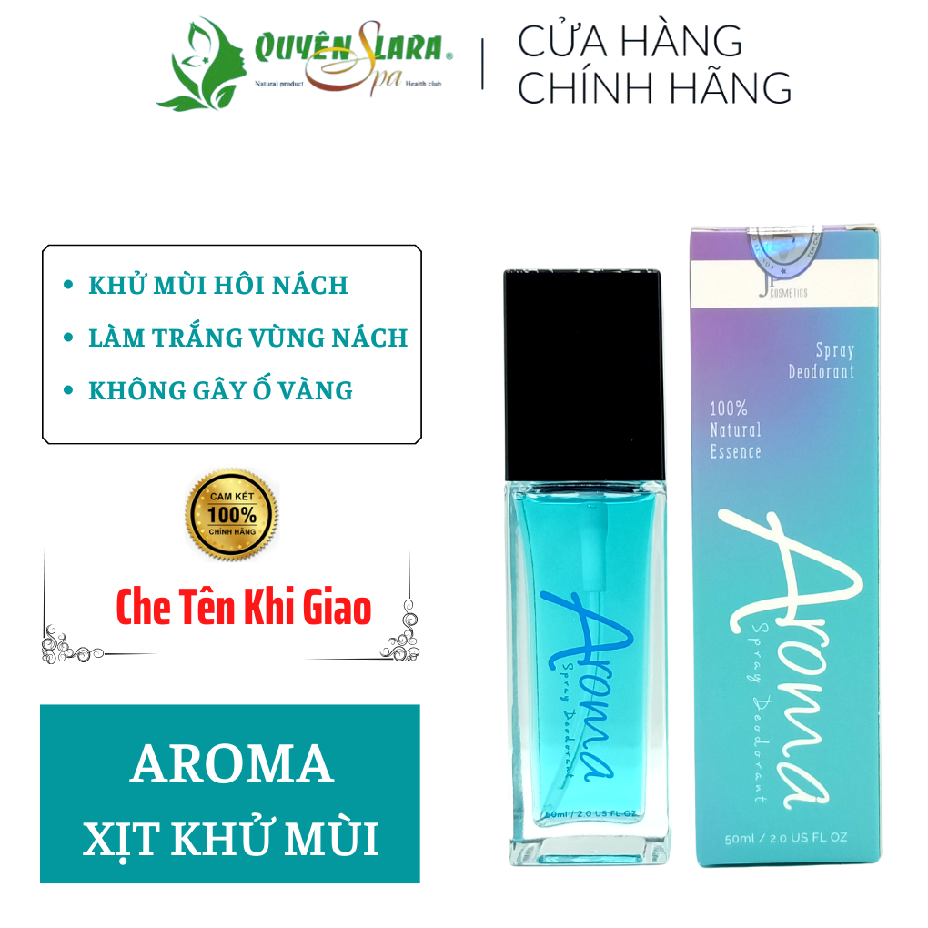  Xịt Khử Mùi Hôi Nách Aroma Dùng Cho Cả Nam Và Nữ ,Khử Mùi Hôi Nách Hôi Chân Thâm Nách Ra Mồ Hôi Nách Không Gây Ố Vàng Áo 50 ml 