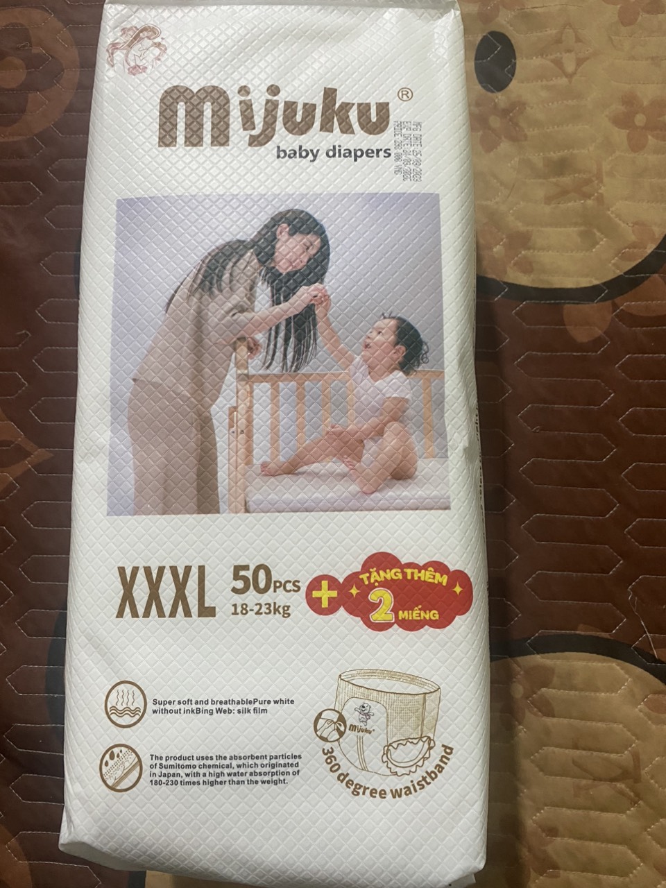 Bỉm quần 50 Miếng Mijuku xuất Nhật [Tặng Thêm 2 Miếng ] Bỉm siêu thấm hút an toàn cho làn dan