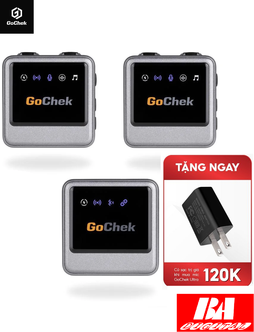 Mico thu âm Gochek Ultra Plus B - Thiết bị thu âm chuyên nghiệp Gochek tích hợp sử dụng đa thiết bị đa chức năng