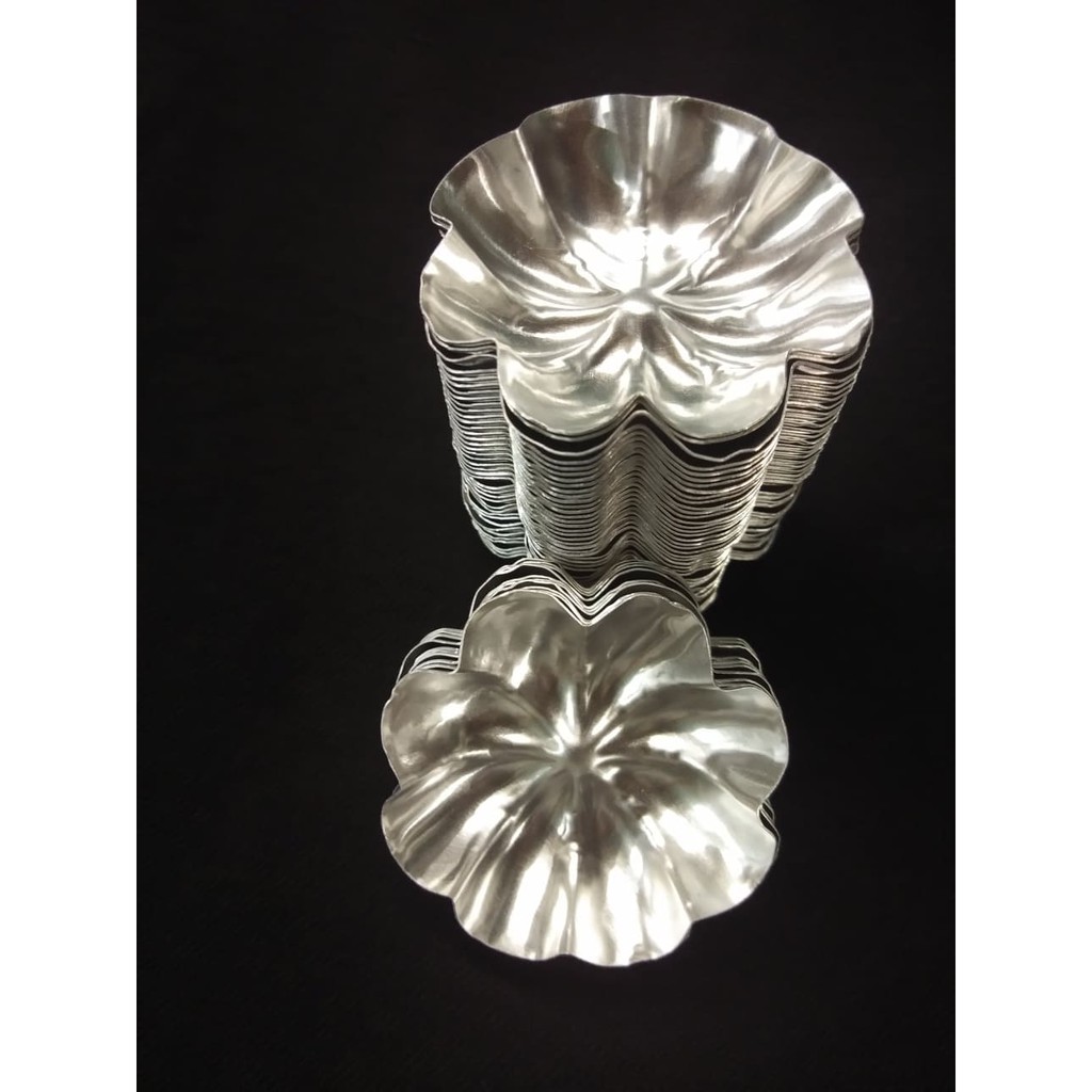 [HCM]Bộ 50 khuôn nhôm bánh bò hình quả bứa 7cm