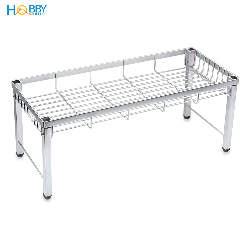 Kệ nhà bếp đựng gia vị HOBBY NBT nhiều tầng tùy chọn chuẩn Inox 304 lắp ráp tiện dụng không rỉ sét - 2 size lớn nhỏ