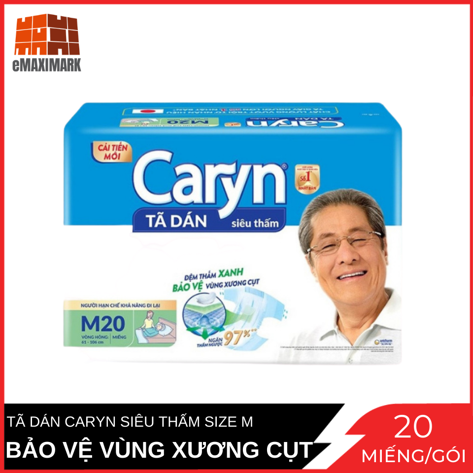 Tã dán caryn size m 20 miếng/gói
