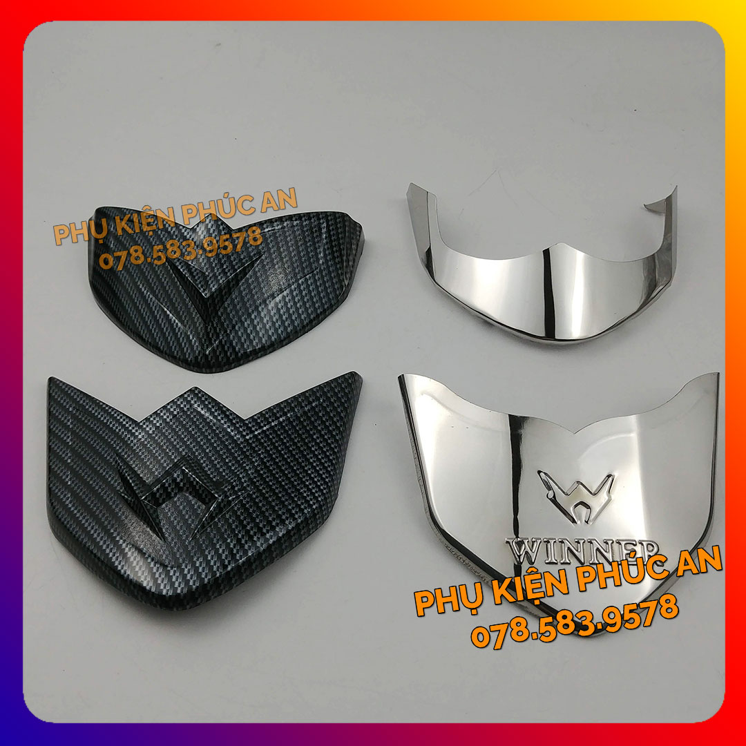 Bộ ốp mỏ đuôi dè xe winnerx v2 v3 winner x chỉ mũi chắn bùn trước sau che mõm inox/carbon