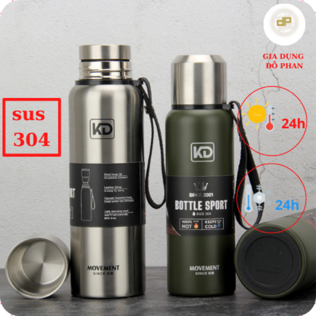 Bình giữ nhiệt inox 304 cao cấp giữ nhiệt 24h giữ lạnh 24h
