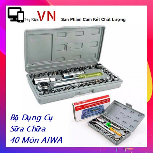 [ Siêu Khủng ] Bộ Đồ Nghề Sửa Chữa 40 món - AIWA Bộ Dụng Cụ Sửa Chữa Ô Tô Và Xe Máy Gồm 39 Dụng Cụ Và 1 Hộp Đựng Tiện Lợi