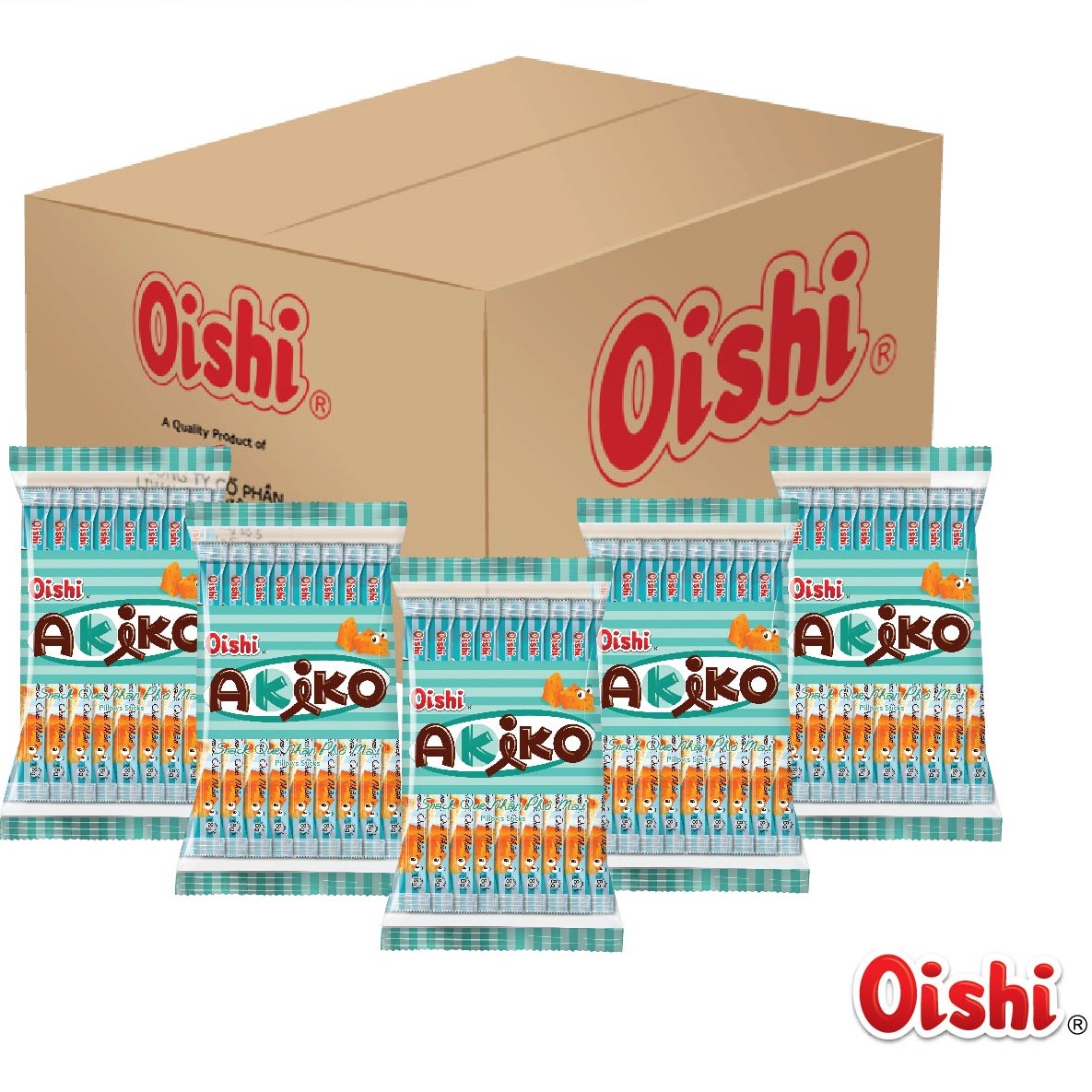 Combo 10 gói oishi snack que nhân phô mai akiko