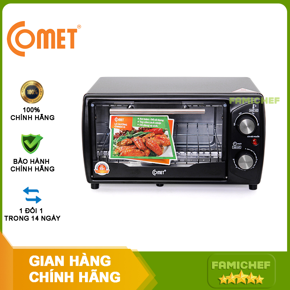 Lò nướng điện đa năng comet cm6516 10 lít thanh nhiệt - 3 chế độ