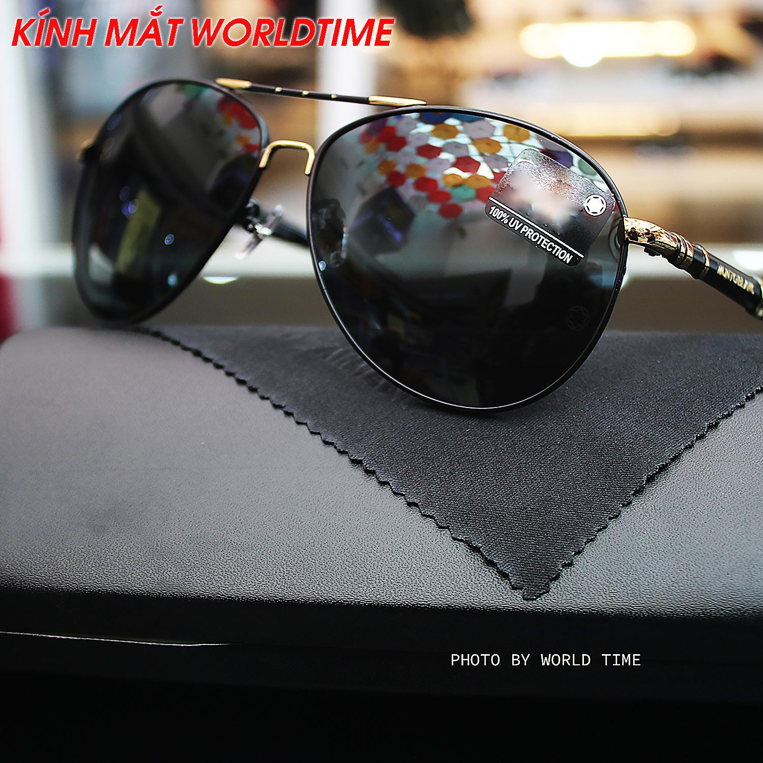 Kính mát Nam Mont bkan M 8891 ,kính thời trang cao cấp ,full hộp , thẻ bảo hành 1 năm ,khăn lau kính