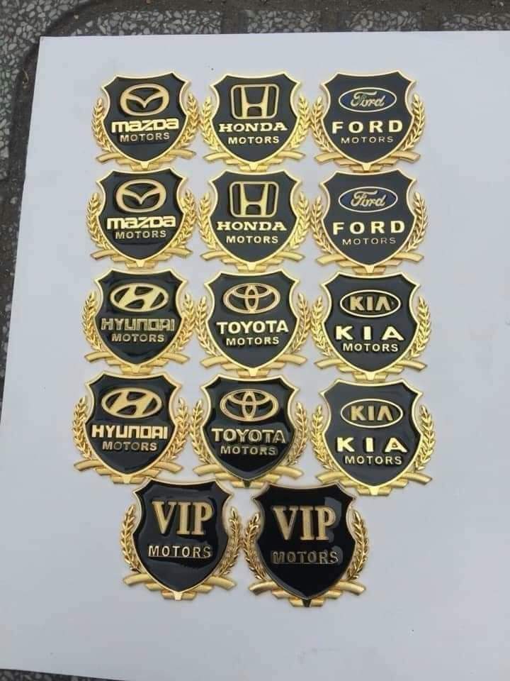 Bộ 2 huy hiệu logo HONDA Mầu vàng đẳng cấp