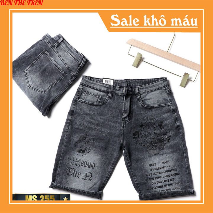 Quần short nam , quần short jeans nam mẫu mới , quần nam lửng co giãn nhẹ BEN THE TREN A86