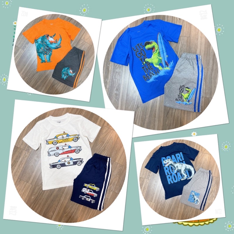 Bộ quần áo bé trai cotton cộc tay size nhí 1-5T dành cho bé từ 8-20kg