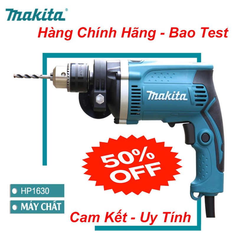 Máy khoan bê tông Chính Hãng MAKITA Mua Ngay Máy Khoan Búa Makita HP1630 16MM Bền Bỉ Khoan Tường Bê Tông Gỗ Tường Nhà Hoặc Bắn Vít Vặn Ốc Có Chế Độ Khoan Búa Cực Mạnh  Bảo Hành Uy Tín Lỗi 1 Đổi 1