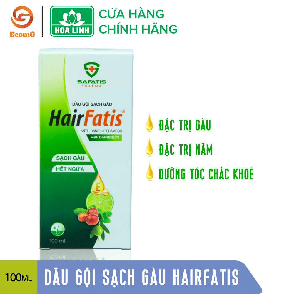 Dầu gội sạch gàu, dưỡng tóc Hairfatis - Hoa Linh, thành phần thiên nhiên dưỡng tóc và da đầu, đẩy lùi nấm ngứa, rụng tóc - GF8-DG001