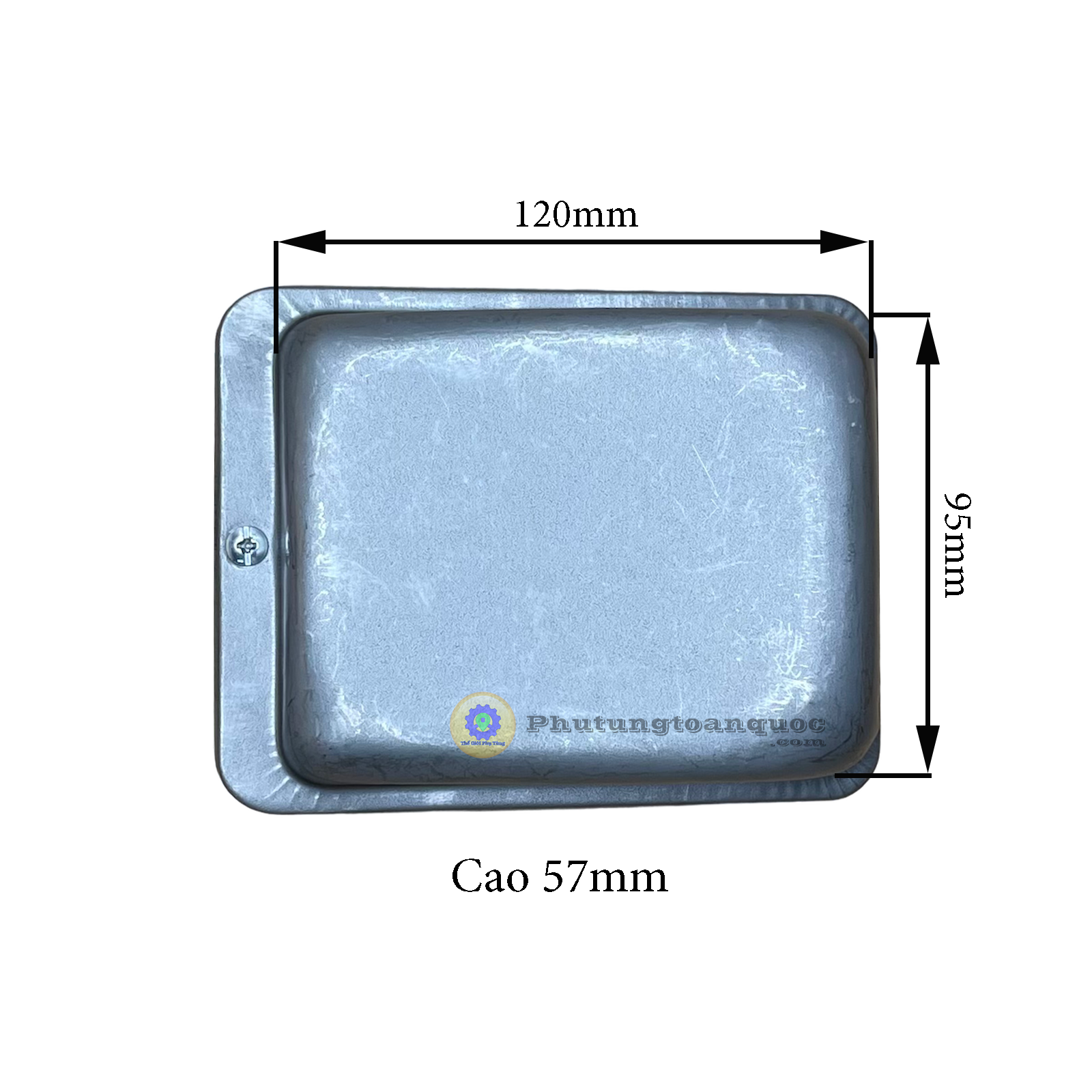 Hộp bảo vệ tụ máy bơm 120x95x57mm chất liệu thép cứng cáp chống va đập bảo vệ tụ từ tác động bên ngoài