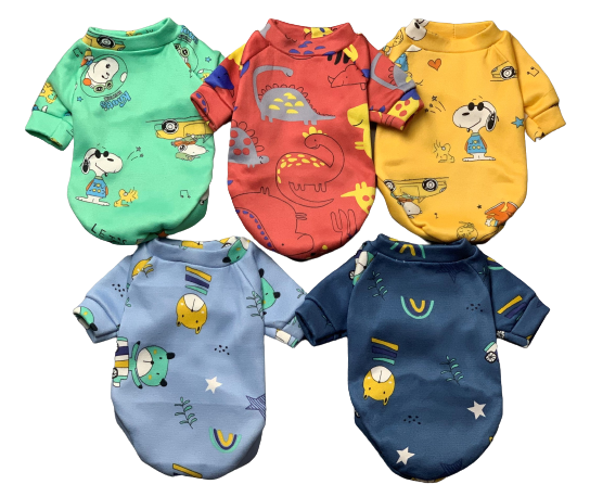 Áo mùa đông cho chó, áo giữa ấm cho chó chất liệu nỉ lông nhiêu màu sắc