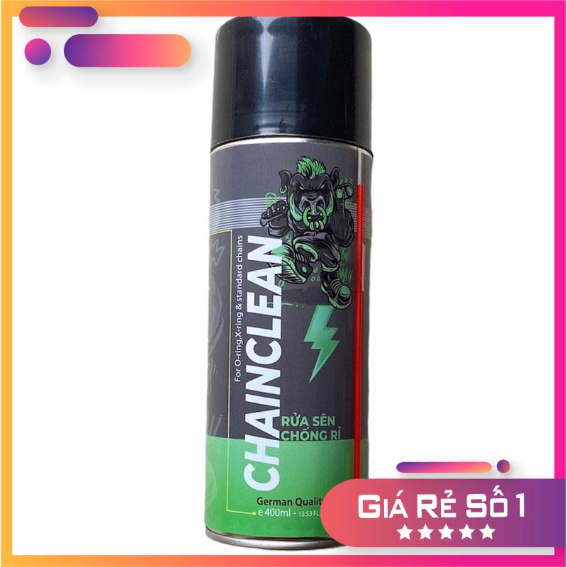 Chai xịt vệ sinh sên SprayKing rửa sên đánh bay dầu mỡ dung dịch rửa sên chuyên dụng chai 400ml