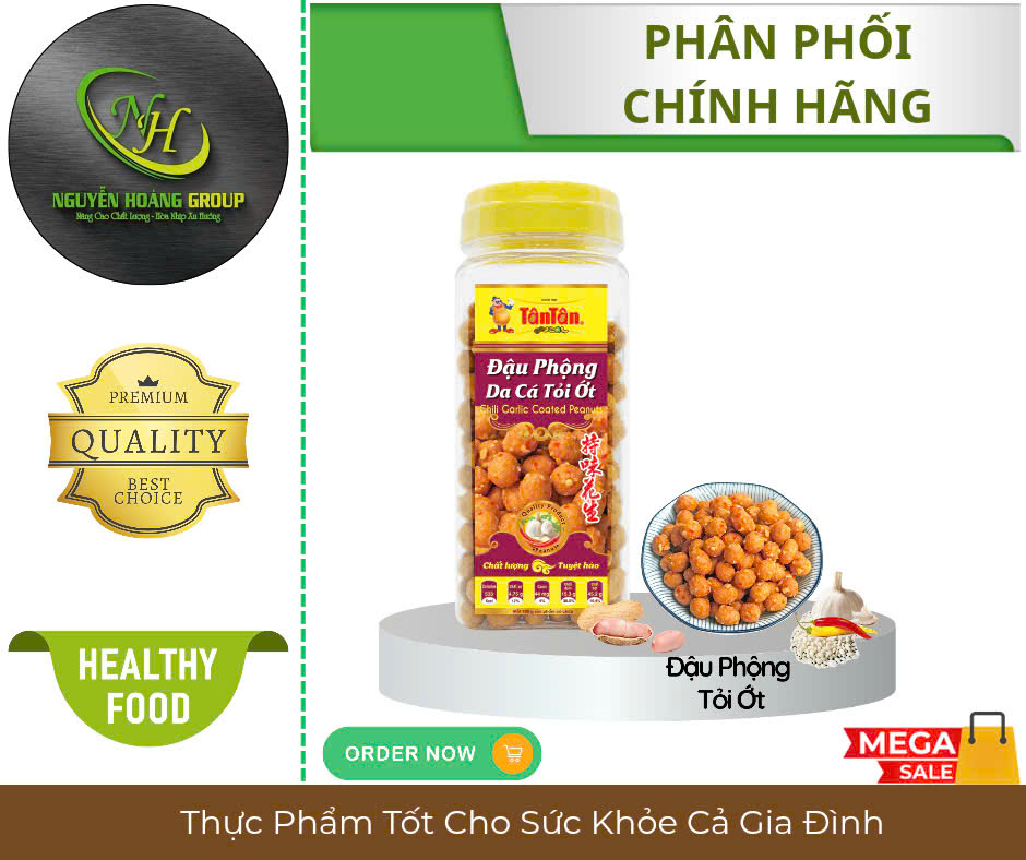 COMBO 2 HỦ - Đậu Phộng DA CÁ TỎI ỚT Tân Tân Hủ 240 gr