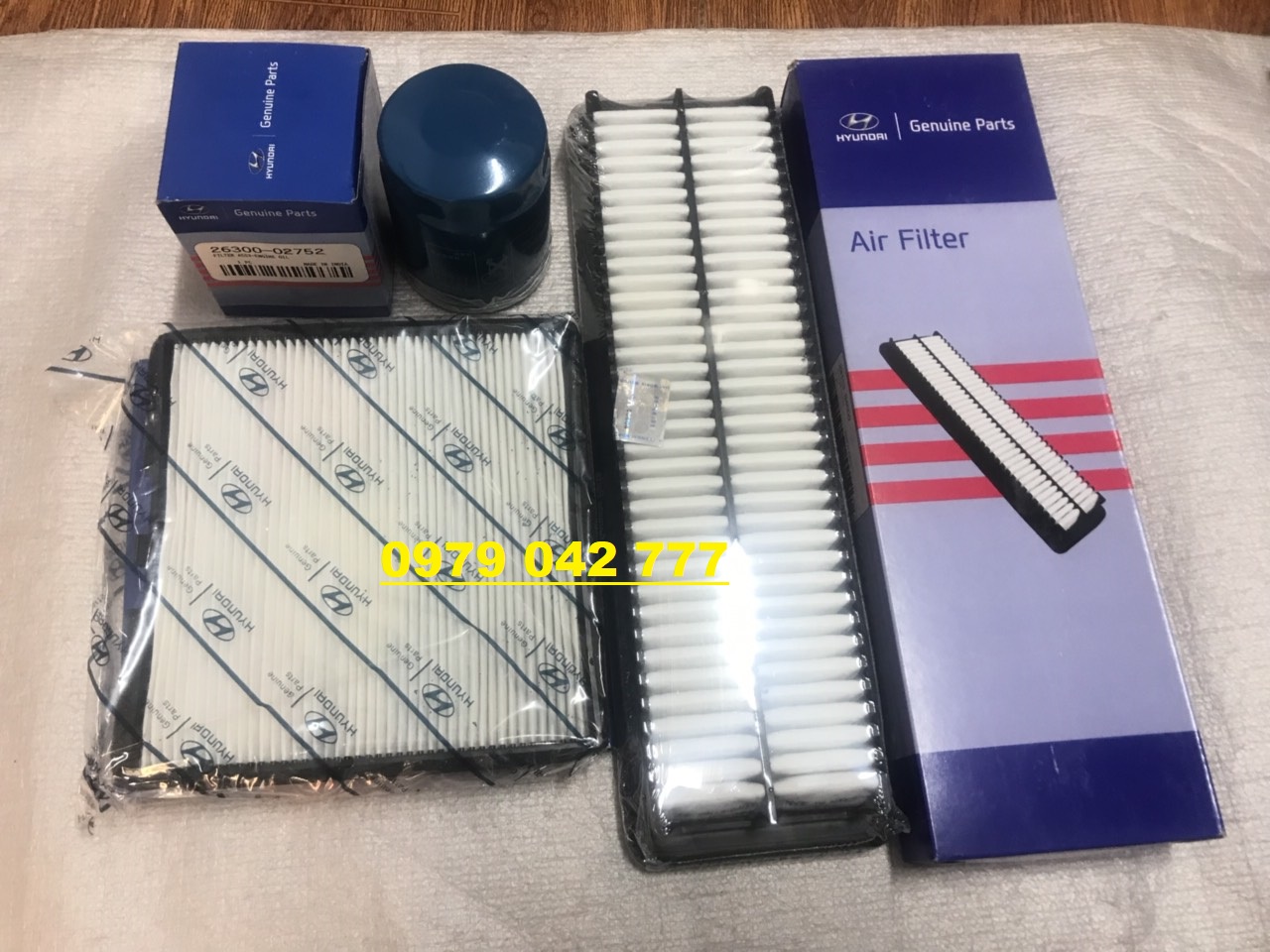 Combo lọc gió động cơ, lọc gió điều hoà, lọc dầu hyundai i10