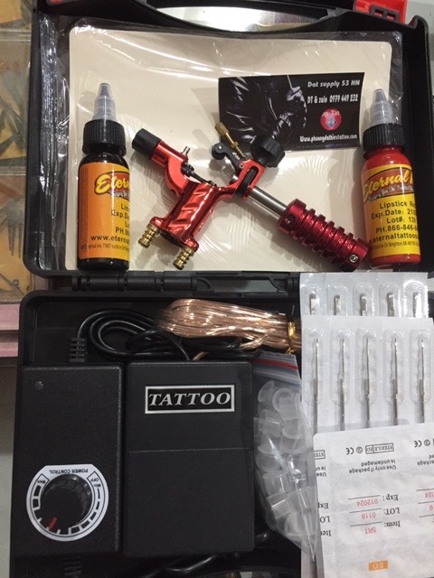 Combo 1 máy xăm rotary flydragon 759k/1 bộ
