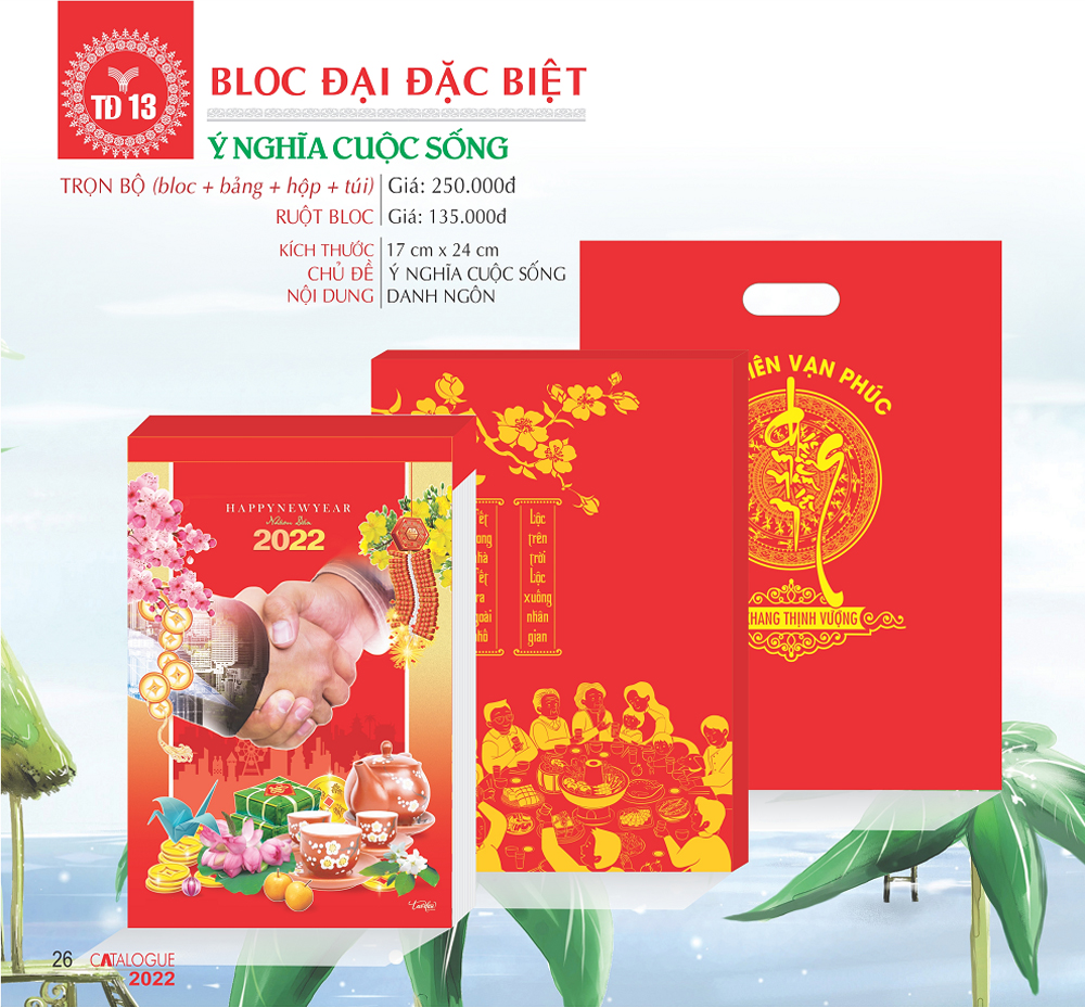Lịch Bloc Đại Đặc Biệt 2022 - Ý Nghĩa Cuộc Sống - TĐ13A