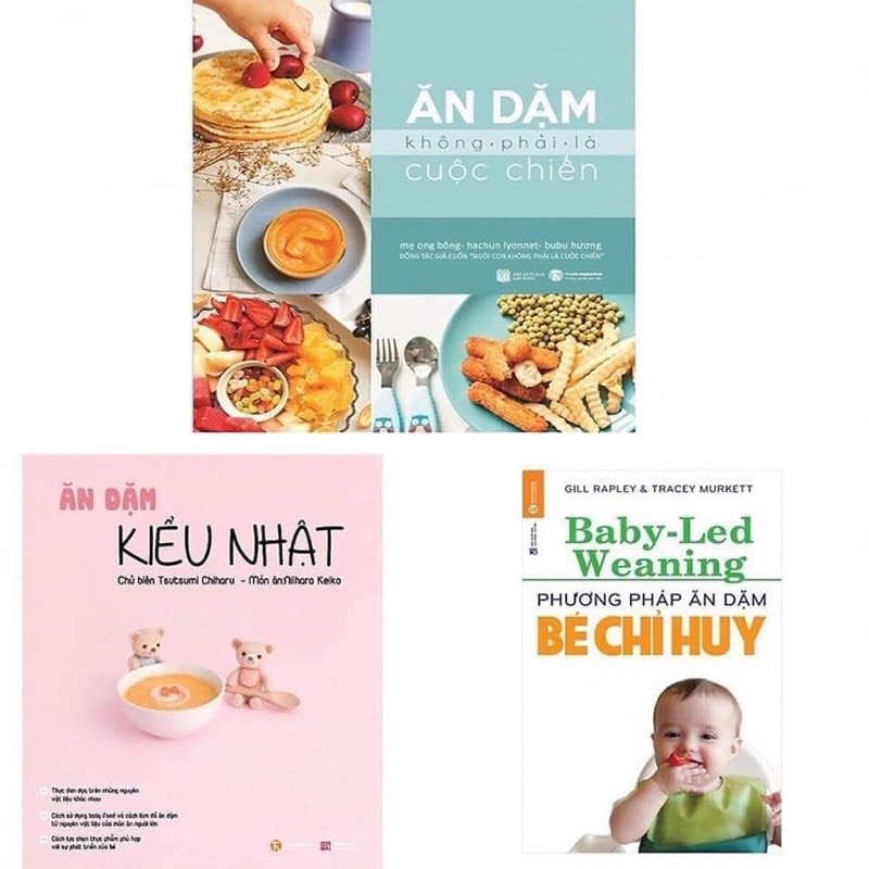 Sách - combo ăn dặm không phải là cuộc chiến + ăn dặm kiểu nhật + phương pháp ăn dặm do bé chỉ huy