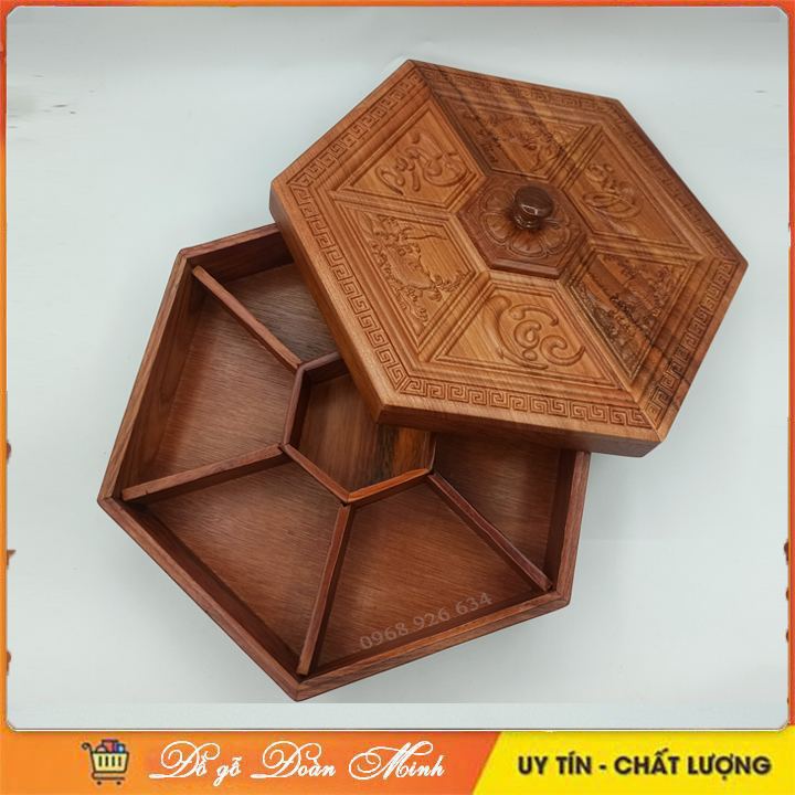 Hộp đựng bánh Kẹo Ngày Tết Phúc Lộc Thọ- thêm độ sang trọng ngày tết - khay đựng bánh kẹo ngày tết - khay đựng mứt