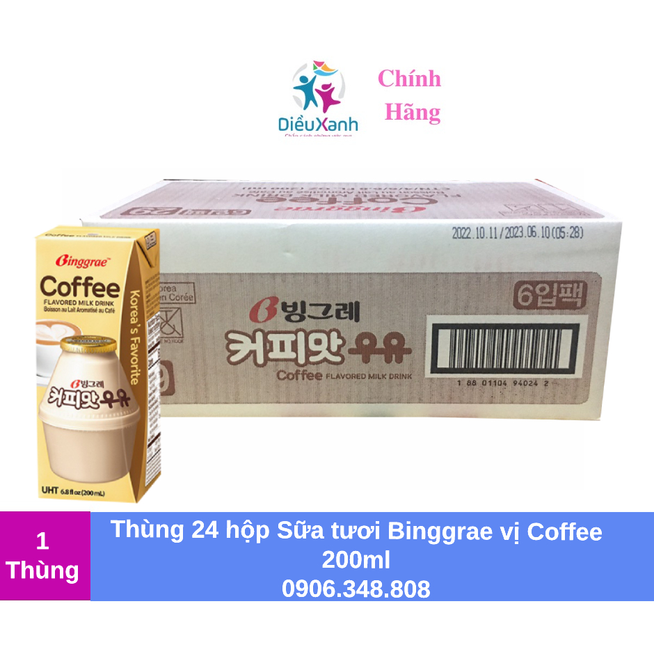 Sữa tươi binggrae coffee 200ml - nhập khẩu hàn quốc