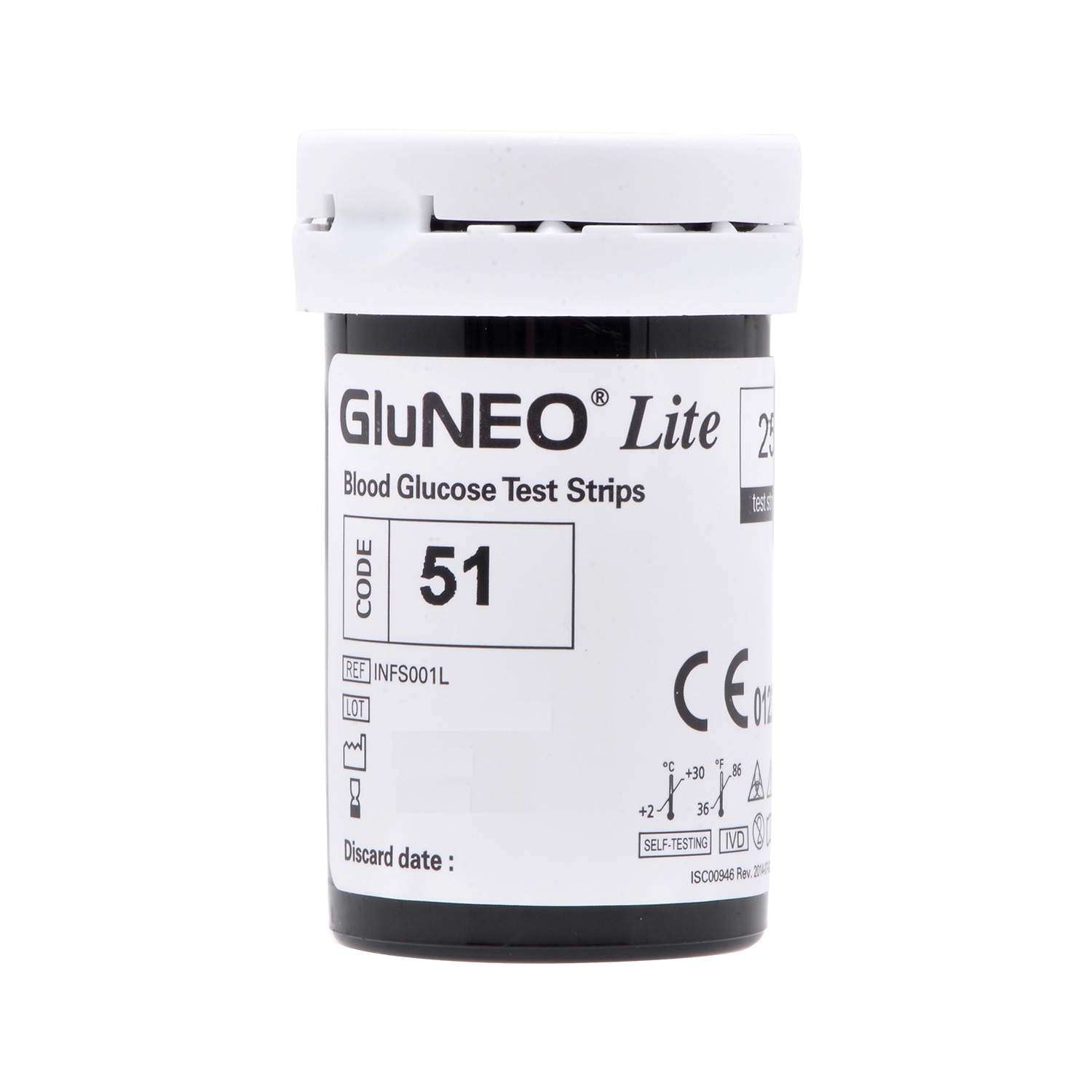 Hộp 25 que thử đường huyết GluNeo lite + Tặng túi 25 kim chích máu