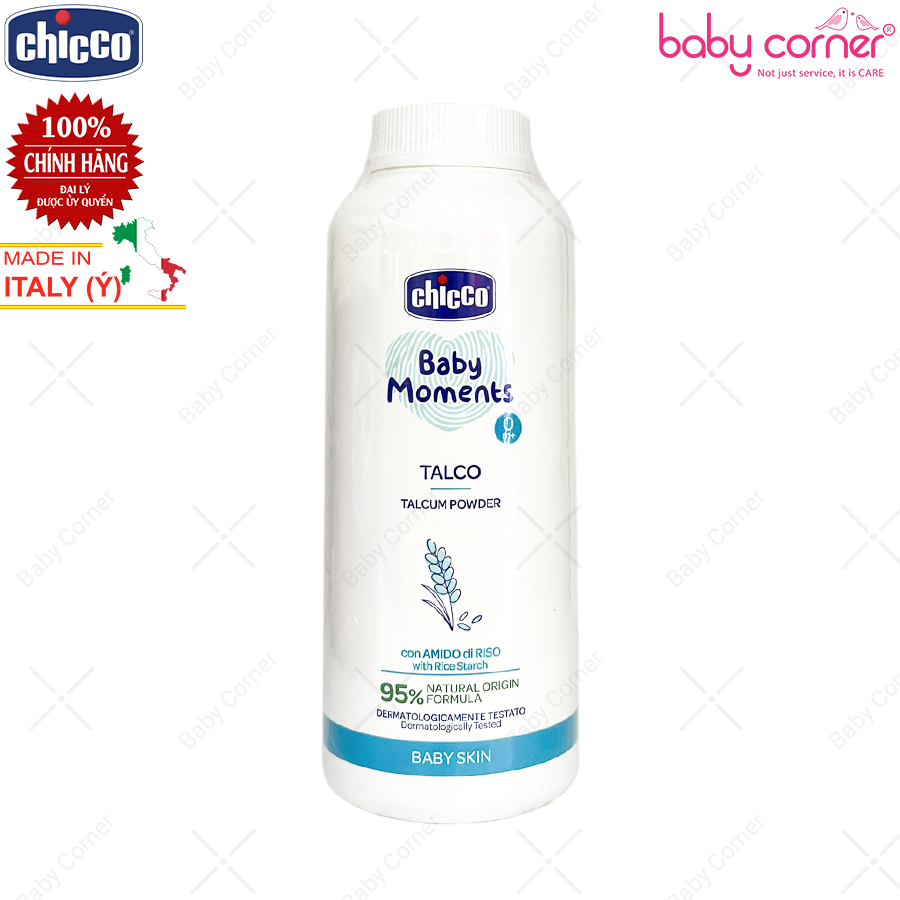 [HSD: T12/2025] Phấn Rôm Tinh Bột Gạo Chicco 150g Cho Bé 0M+