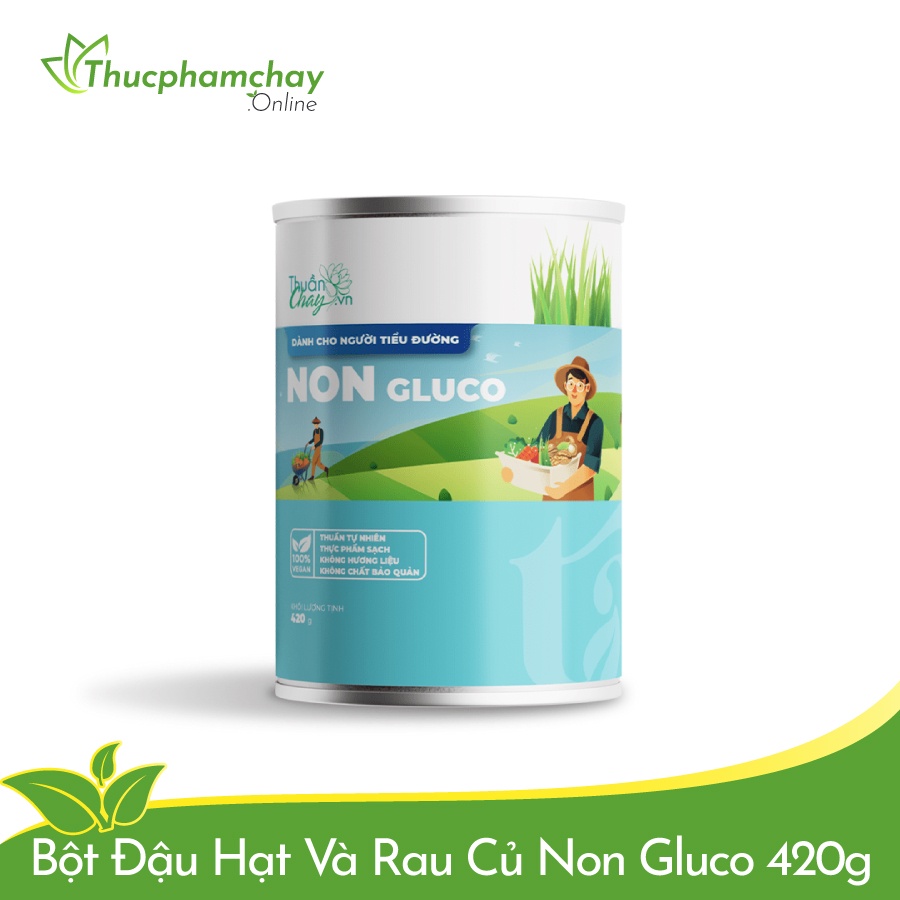Bột đậu hạt và rau củ non gluco 420g