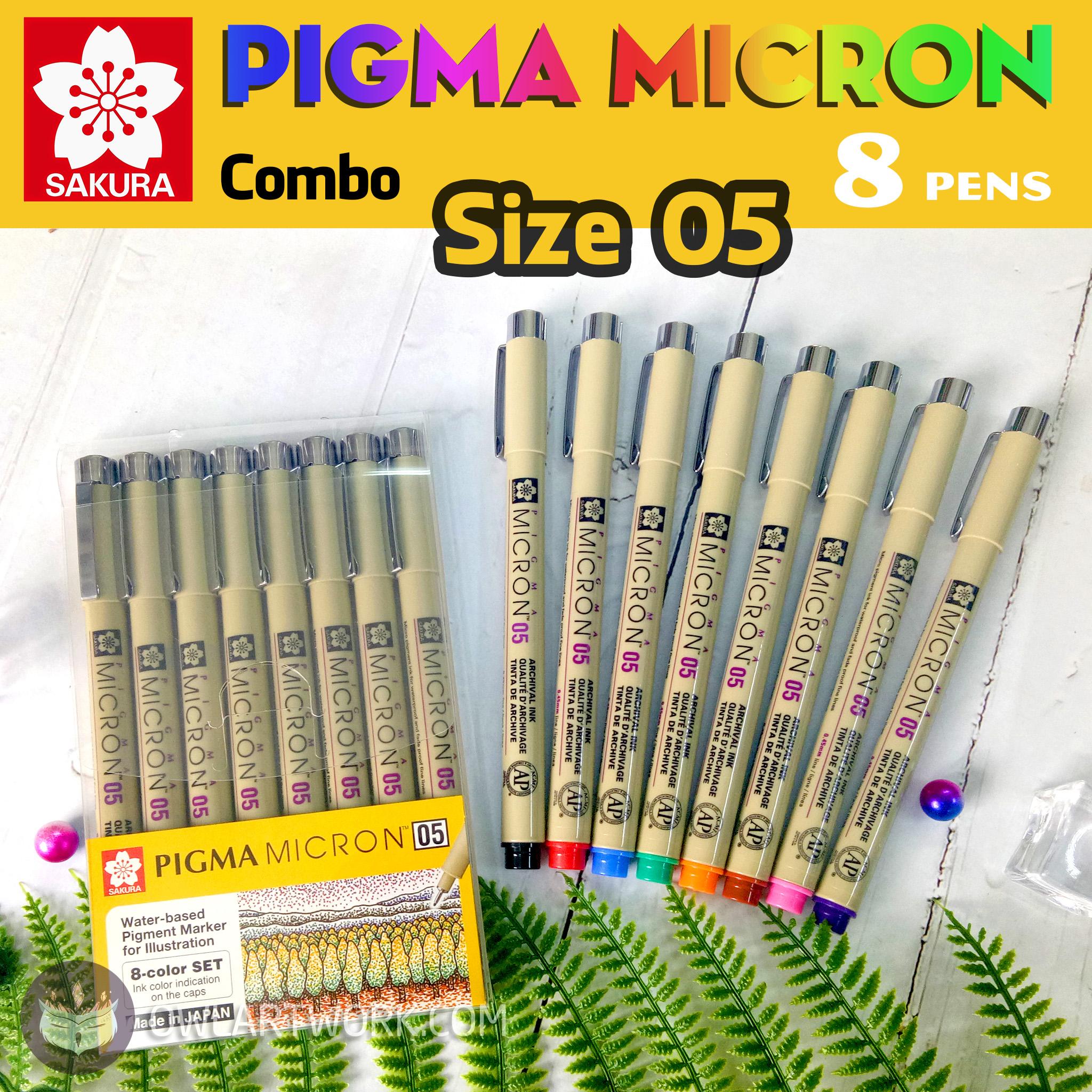 [HCM]Bộ 8 Bút Vẽ Đi Nét Chuyên Nghiệp Sakura Pigma Micron