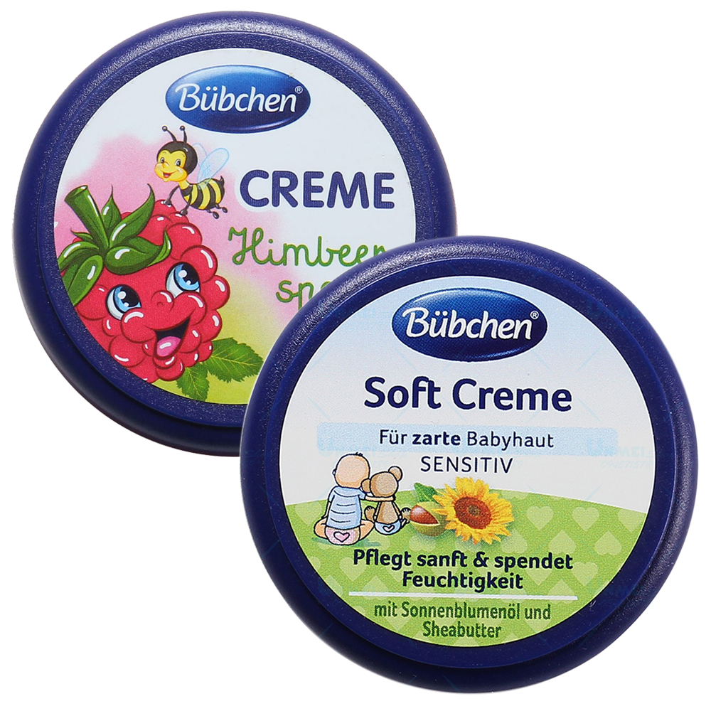 Kem Dưỡng Da cho Bé Bubchen (Đức) 20ml Hương Hoa Cúc - Hương Quả Dâu- Chăm sóc, dưỡng ẩm dịu nhẹ da Tay và Mặt cho Bé mùa Lạnh