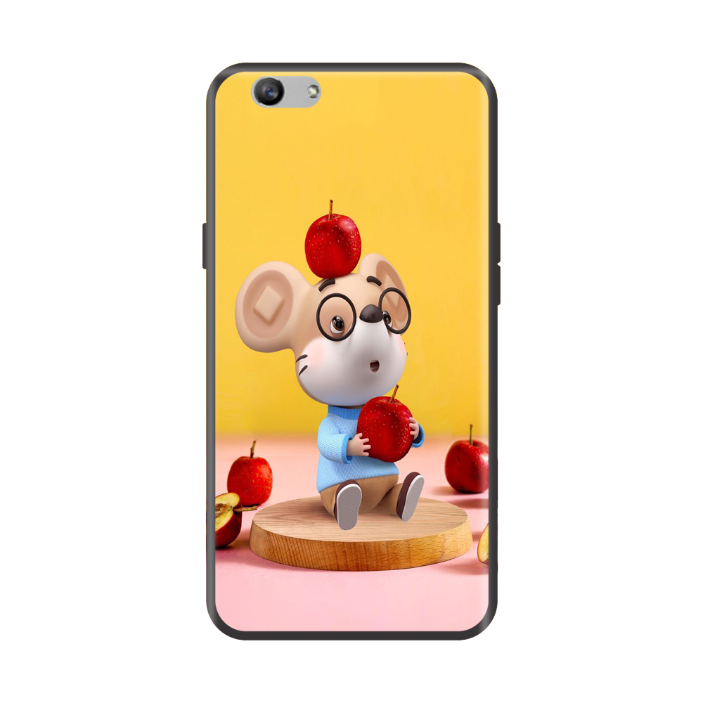[HCM]Ốp lưng TPU viền dẻo cho điện thoại OPPO F1 /F1 PLUS /F1S /F3 /F5 /F7 /F9 /F11 /F11 Pro Chuột Xuân Ăn Táo