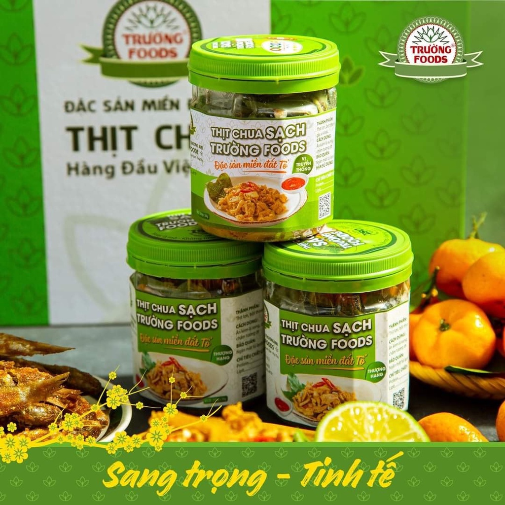 Thịt chua Phú Thọ, đặc sản thịt chua phú thọ, thịt chua Trường Food hương vị truyền thống hộp 250gr