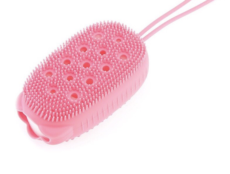 Bông tắm silicon G01 tẩy tế bào chết tạo bọt 2 mặt massage toàn thân mềm mịn thích hợp mọi loại da