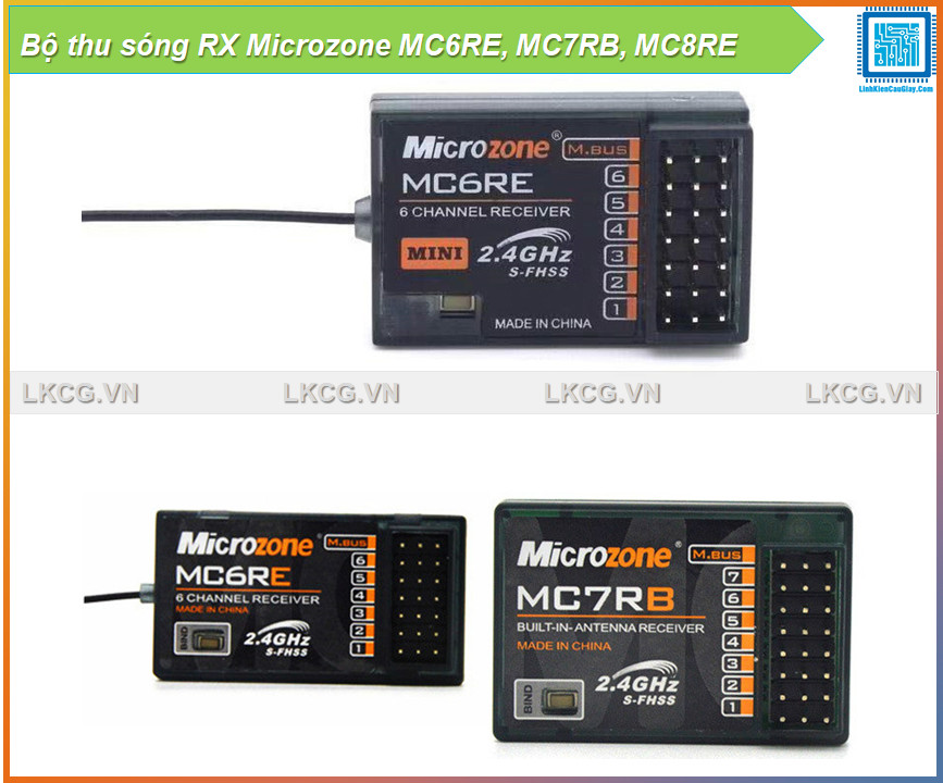Bộ thu sóng rx microzone mc6re, mc7rb, mc8re