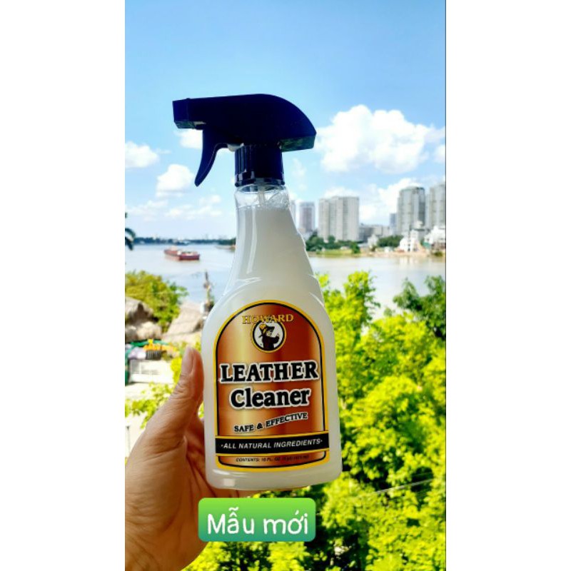 Dung dịch làm sạch ghế da, sofa da, nội thất howard leather cleaner 473ml