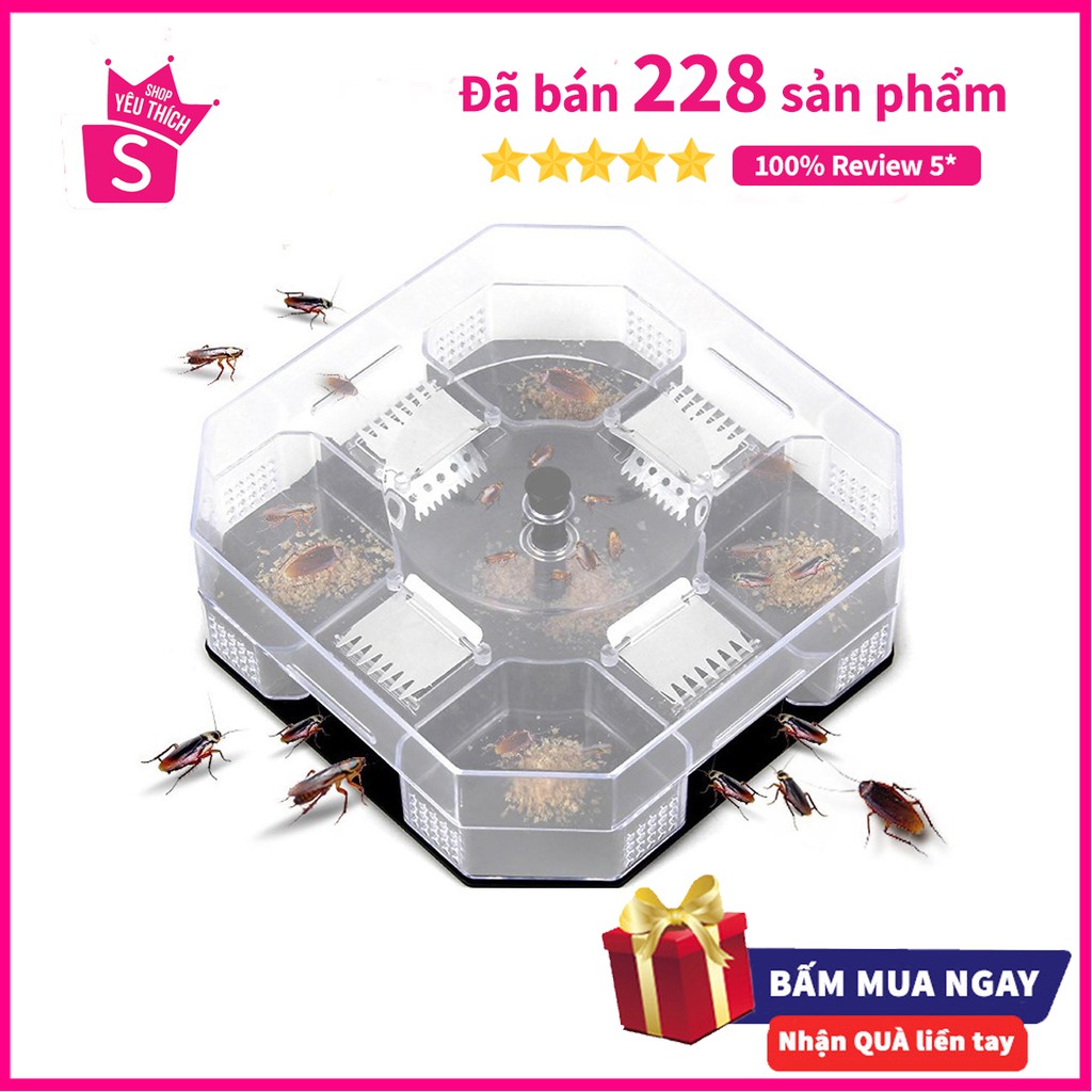 Hộp bắt gián thông minh - dụng cụ bắt gián, bắt côn trùng đa năng -GD130