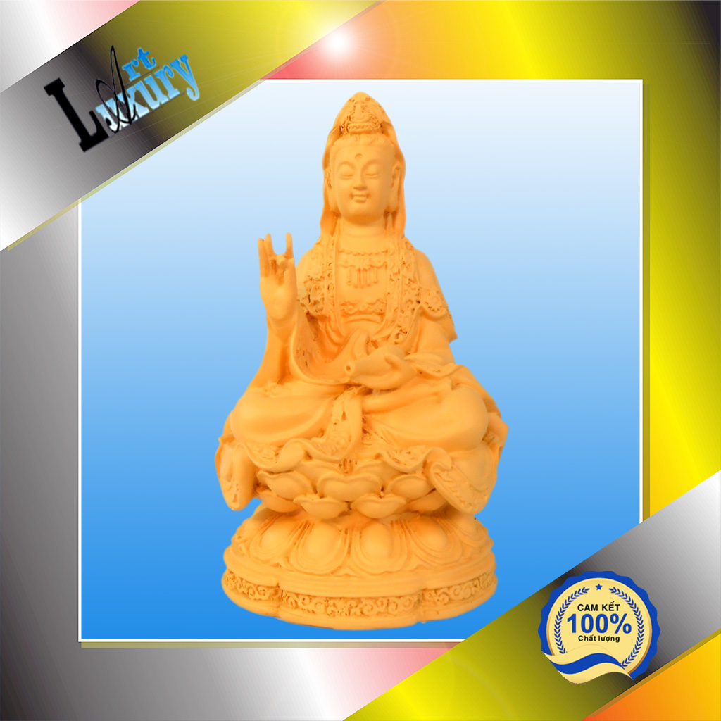 Tượng Phật Quan Âm để trên xe ô tô mang lại may mắn trên mỗi chặng đường cao 12cm TPT17 - Luxury Art