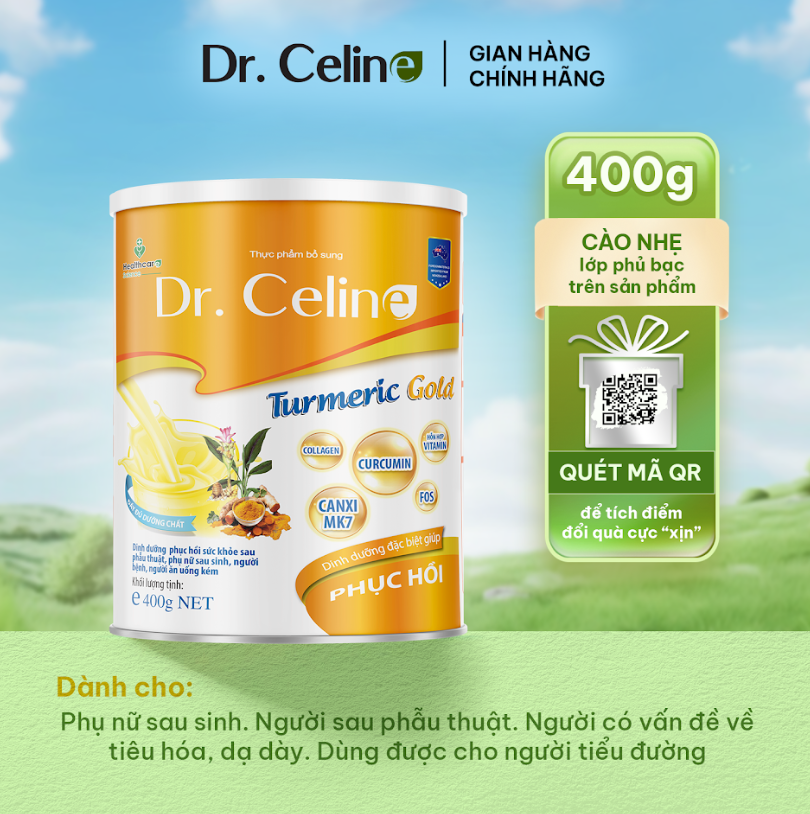 Sữa nghệ phục hồi sức khỏe Dr. Celine 400g