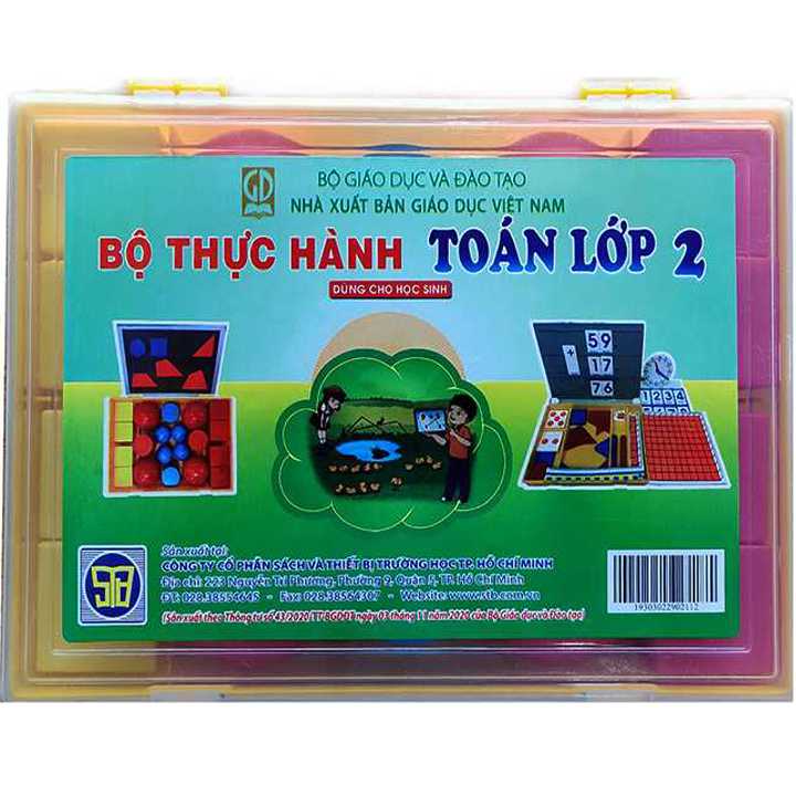 Bộ thực hành dụng cụ học sinh toán + tiếng việt - lớp 2
