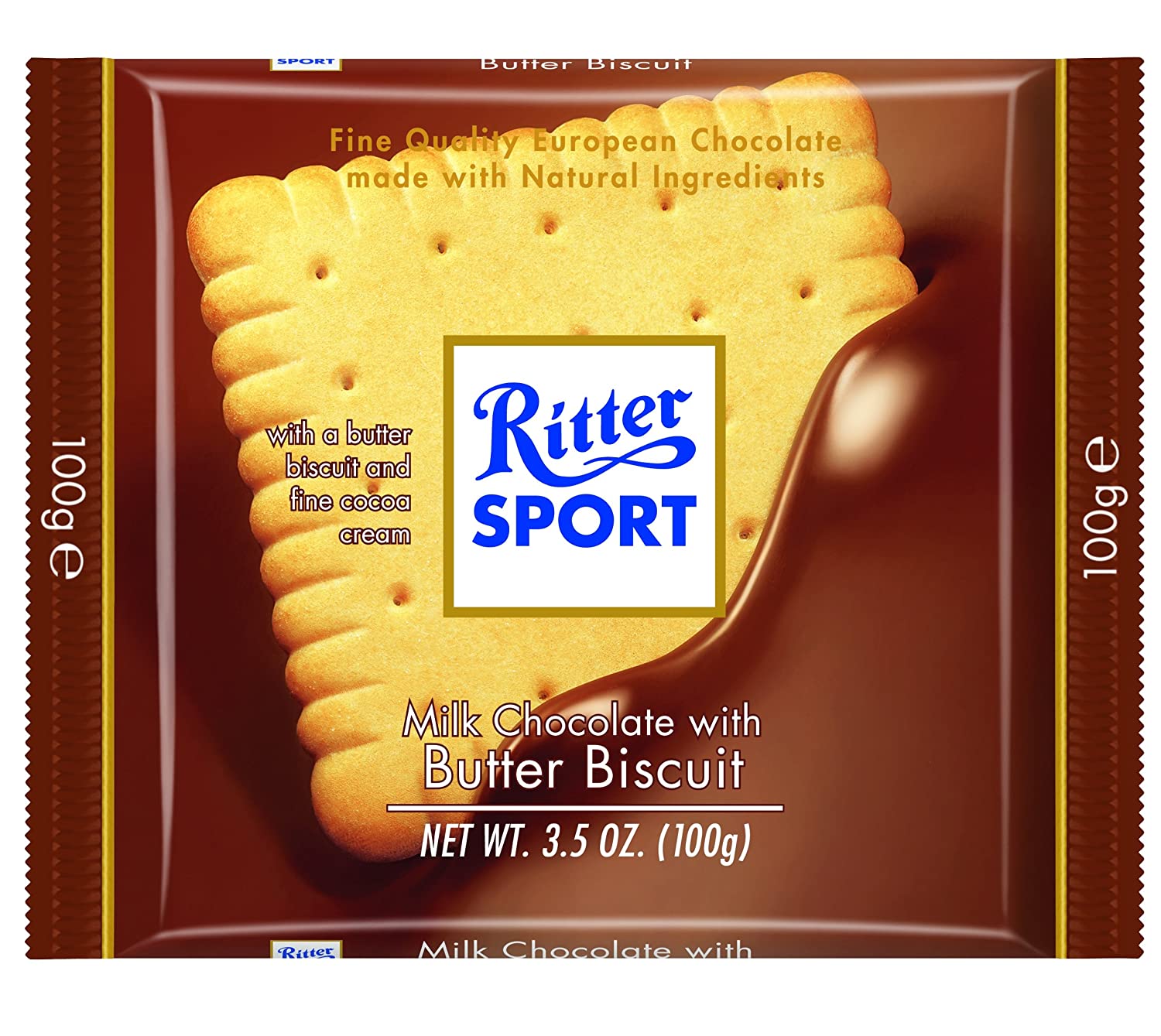 Date mới nhất ritter sport milk chocolate with butter biscuit, 1 x 100g