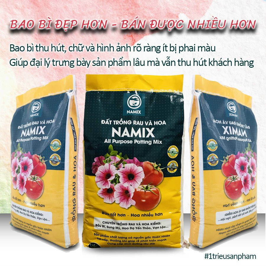 Đất trồng rau sạch đất namix trồng rau 5dm3 nặng 3.2kg đất trồng cây trộn sẵn đất trồng hoa đất trồng rau