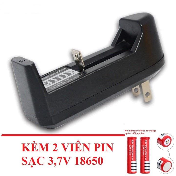 [HCM]Combo Bộ Sạc Pin Đa Năng 3.7V Cho Pin 18650 Kèm 2 viên Pin sạc 18650